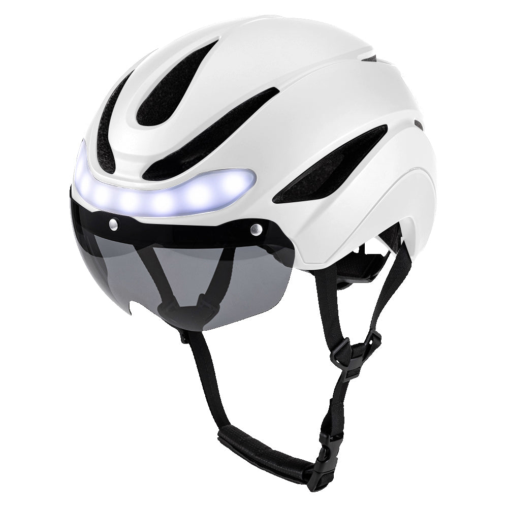UWalk-A009G Smart Bike Helmet for Adult – LED Light, Turn Signals & Magnetic Visor, CE/CPSC Certified