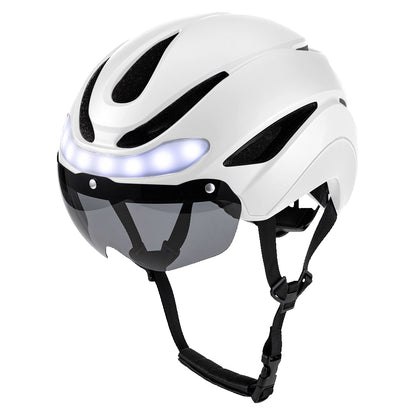 UWalk-A009G Smart Bike Helmet for Adult – LED Light, Turn Signals & Magnetic Visor, CE/CPSC Certified