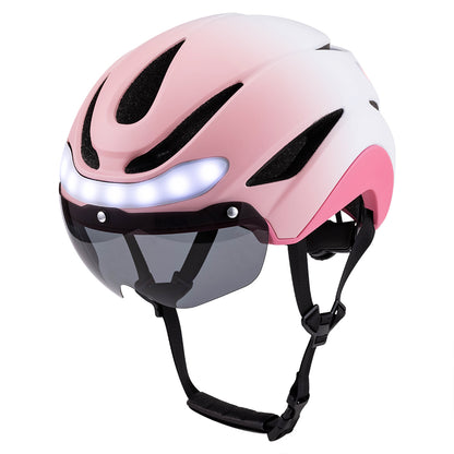 UWalk-A009G Smart Bike Helmet for Adult – LED Light, Turn Signals & Magnetic Visor, CE/CPSC Certified