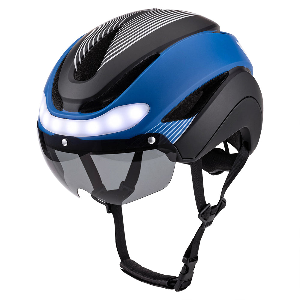 UWalk-A009G Smart Bike Helmet for Adult – LED Light, Turn Signals & Magnetic Visor, CE/CPSC Certified