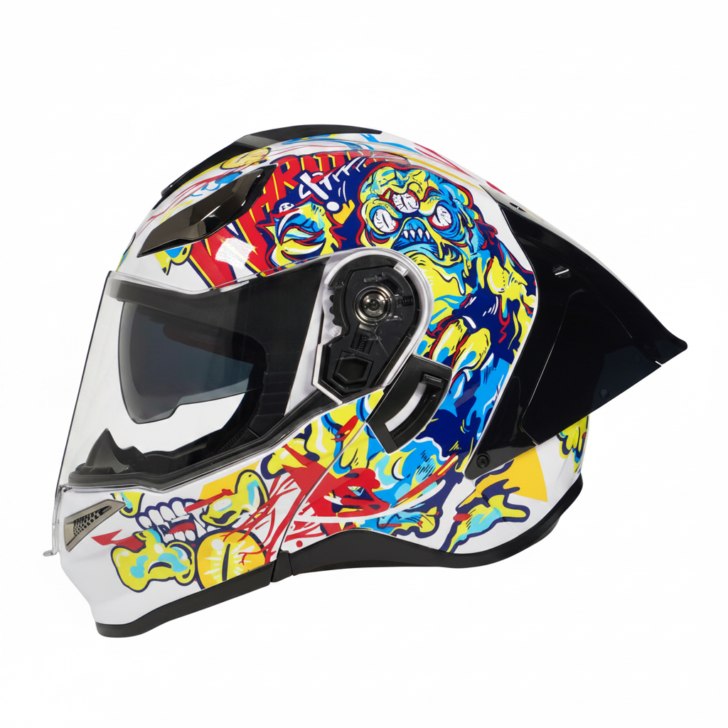 UWALK-165 NEW Flip-Up Motorcycle Helmet – DOT Approved