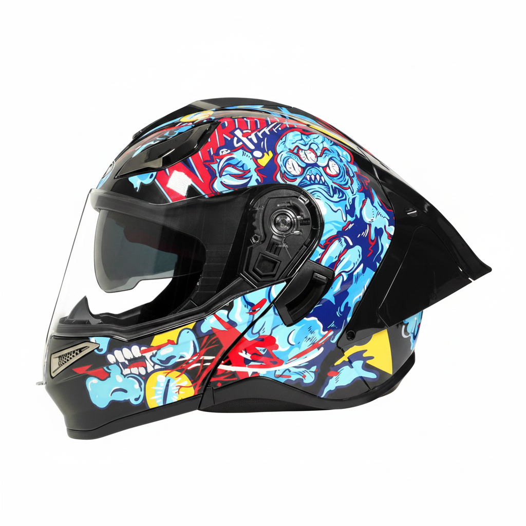 UWALK-165 NEW Flip-Up Motorcycle Helmet – DOT Approved