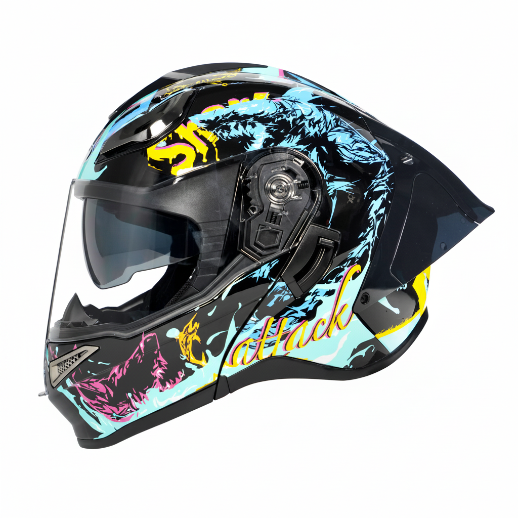 UWALK-165 NEW Flip-Up Motorcycle Helmet – DOT Approved