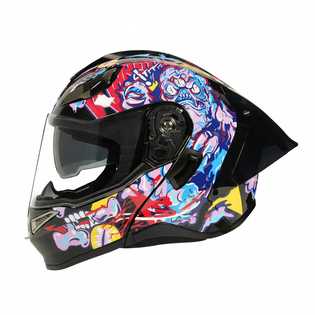 UWALK-165 NEW Flip-Up Motorcycle Helmet – DOT Approved