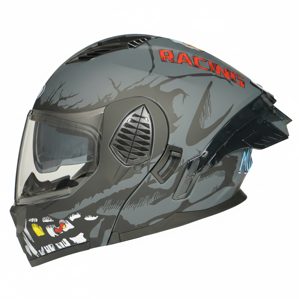 UWALK-167 NEW Flip-Up Motorcycle Helmet – DOT Approved