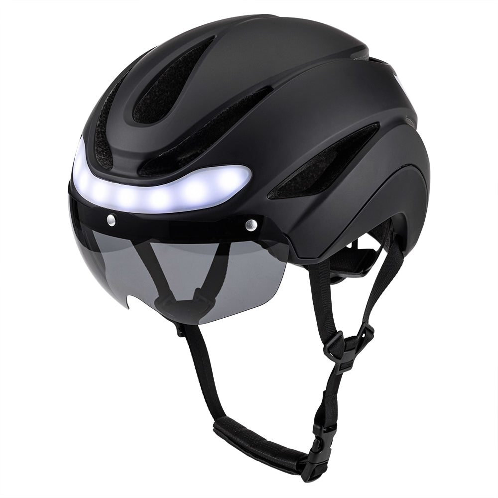 UWalk-A009G Smart Bike Helmet for Adult – LED Light, Turn Signals & Magnetic Visor, CE/CPSC Certified