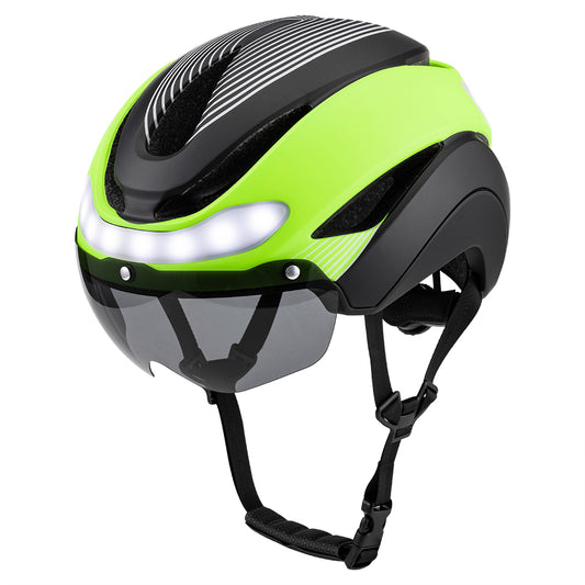 UWalk-A009G Smart Bike Helmet for Adult – LED Light, Turn Signals & Magnetic Visor, CE/CPSC Certified