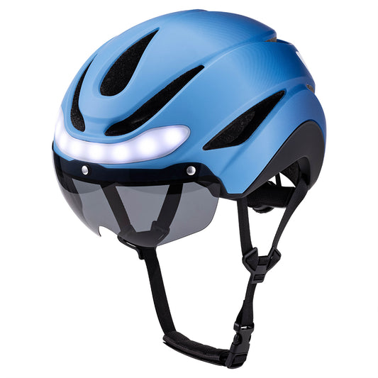UWalk-A009G Smart Bike Helmet for Adult – LED Light, Turn Signals & Magnetic Visor, CE/CPSC Certified