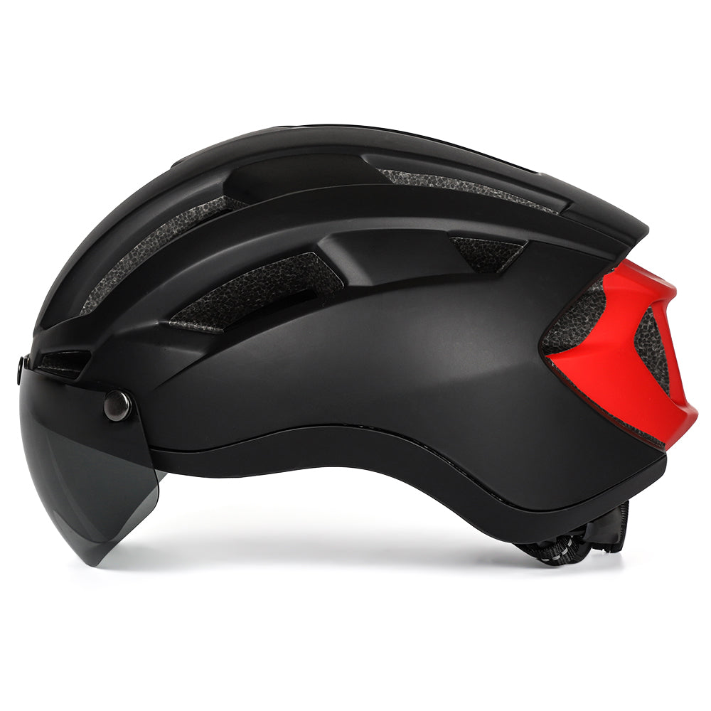 UWalk-A016G Bike Helmet with magnetic windshield & USB charging taillight