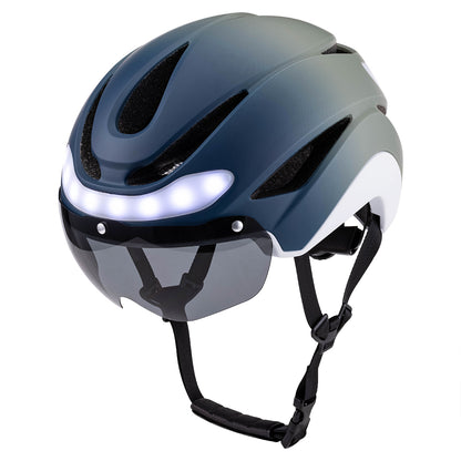 UWalk-A009G Smart Bike Helmet for Adult – LED Light, Turn Signals & Magnetic Visor, CE/CPSC Certified