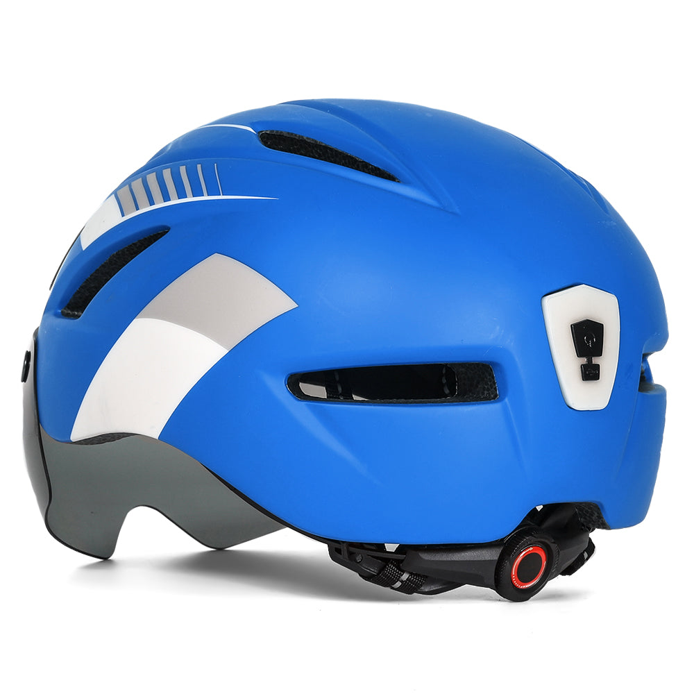 UWalk-A013G Bike Helmet with magnetic windshield & USB charging taillight