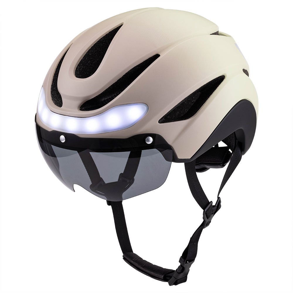 UWalk-A009G Smart Bike Helmet for Adult – LED Light, Turn Signals & Magnetic Visor, CE/CPSC Certified