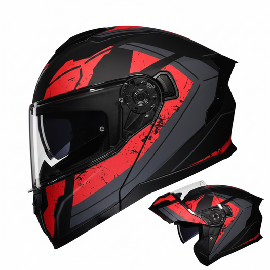 UWALK-909 Flip-Up Motorcycle Helmet – DOT Approved