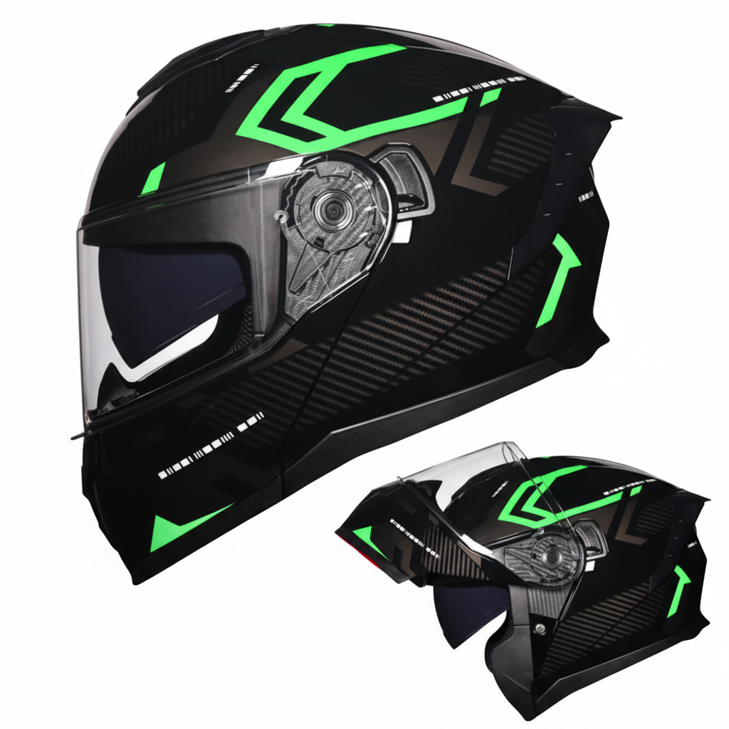 UWALK-909 Flip-Up Motorcycle Helmet – DOT Approved