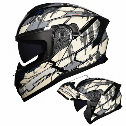 UWALK-909 Flip-Up Motorcycle Helmet – DOT Approved