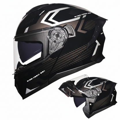 UWALK-909 Flip-Up Motorcycle Helmet – DOT Approved