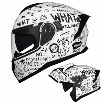 UWALK-909 Flip-Up Motorcycle Helmet – DOT Approved