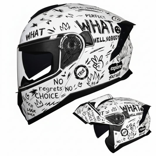 UWALK-909 Flip-Up Motorcycle Helmet – DOT Approved