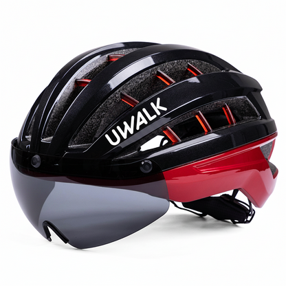 UWalk-A006G Adult Road Bike Helmet with Magnetic len