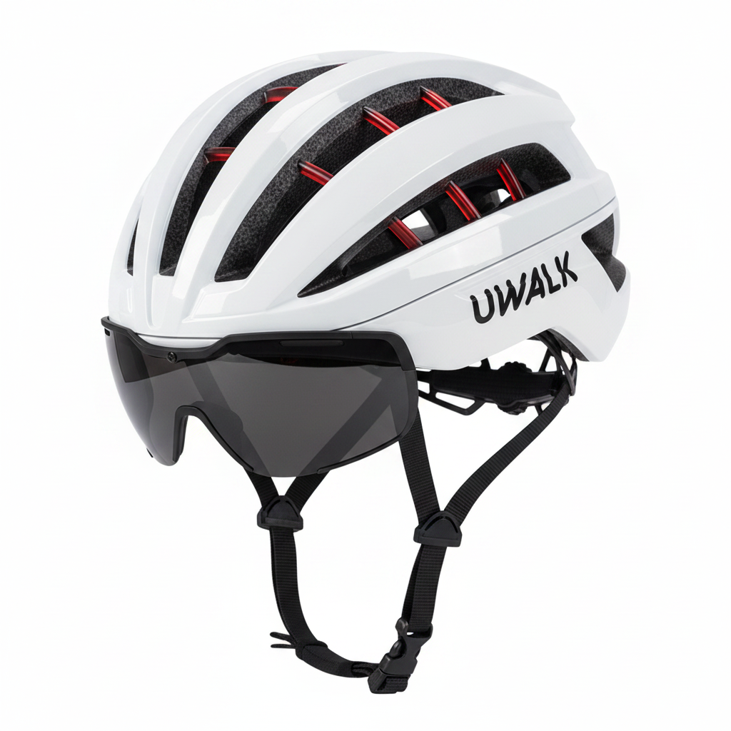 UWalk-A006G Adult Road Bike Helmet with Magnetic len