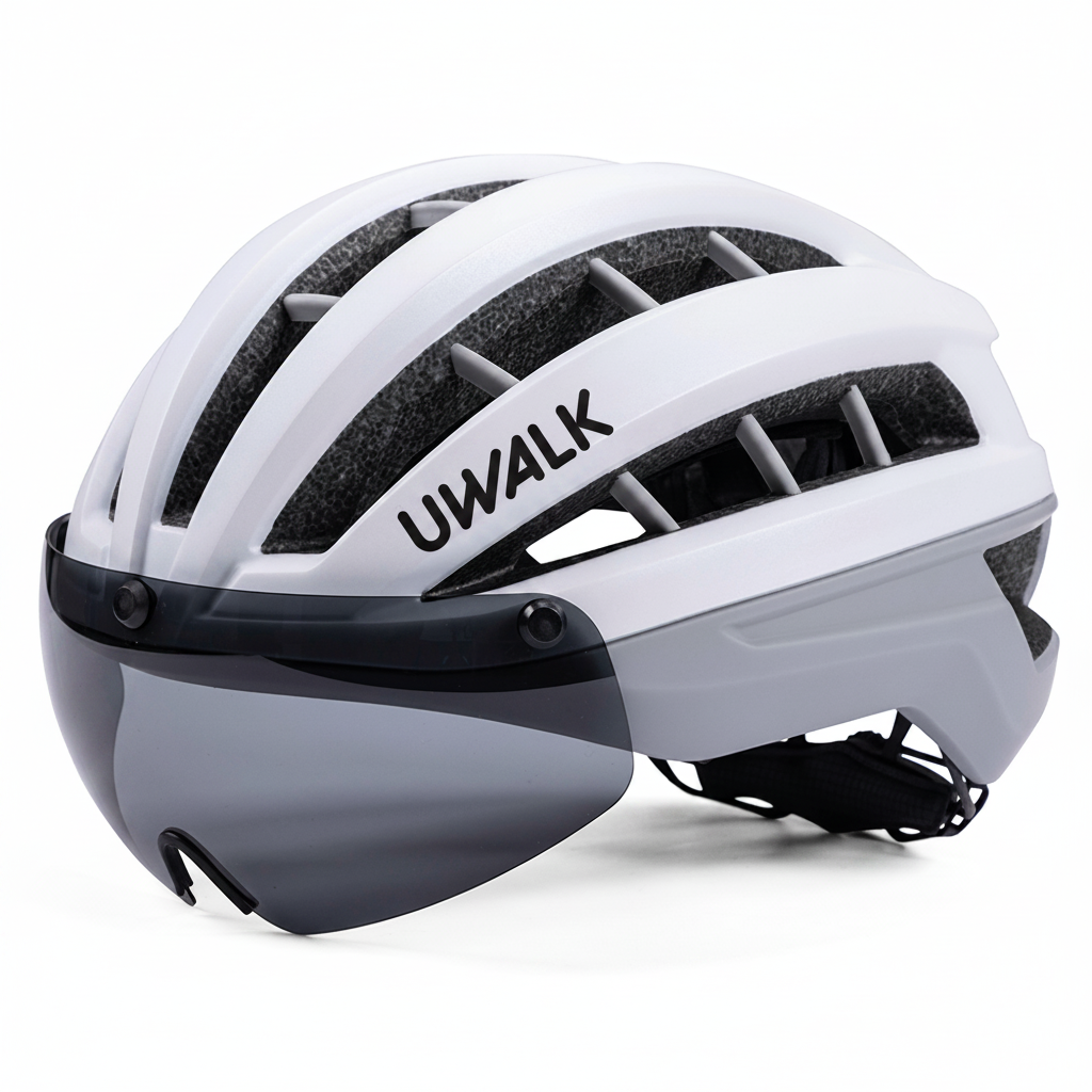 UWalk-A006G Adult Road Bike Helmet with Magnetic len