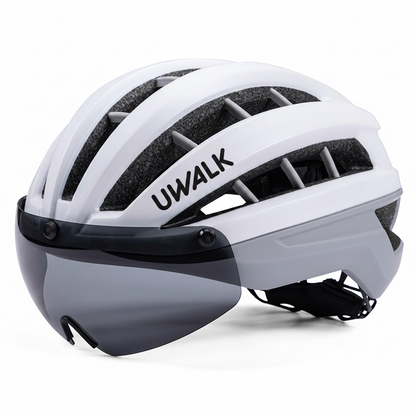 UWalk-A006G Adult Road Bike Helmet with Magnetic len
