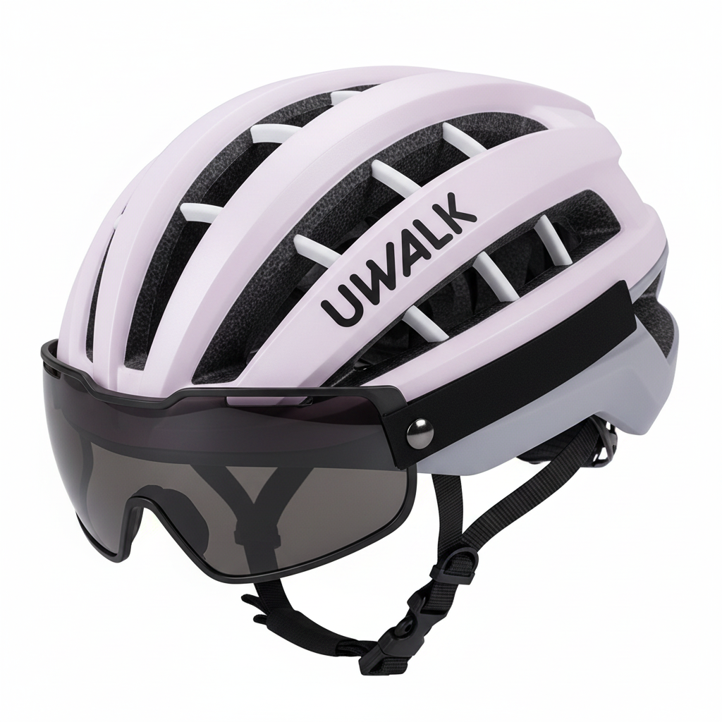 UWalk-A006G Adult Road Bike Helmet with Magnetic len