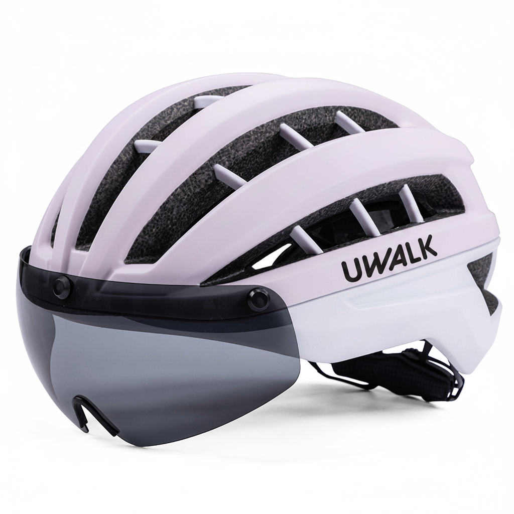 UWalk-A006G Adult Road Bike Helmet with Magnetic len