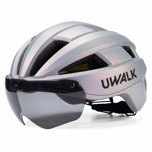 UWalk-A008G Adult Road Bike Helmet with Magnetic len