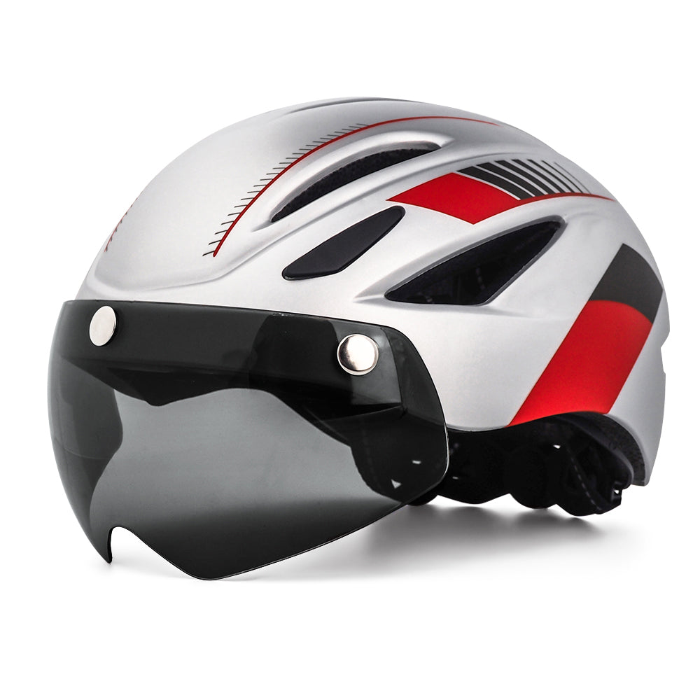 UWalk-A013G Bike Helmet with magnetic windshield & USB charging taillight
